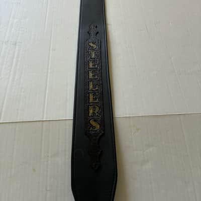 Pittsburgh Steelers Embossed Leather Guitar Strap image 2