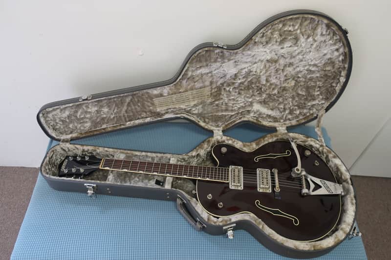 Vintage 1998 Gretsch Tennessee Rose G6119-1962FT Walnut w/ FilterTron Pickups, Bigsby & Case Very Dark Stain Near Black! image 1