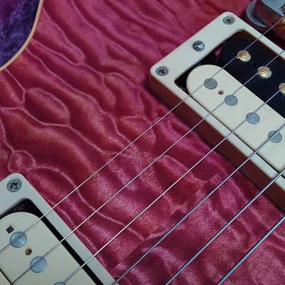 GIBSON CUSTOM SHOP 1959 LES PAUL Historic Collection PREMIUM GRADE (Yamano Exclusive) 2006 - Trans Pink  7A QM - Only 3 Made - image 5