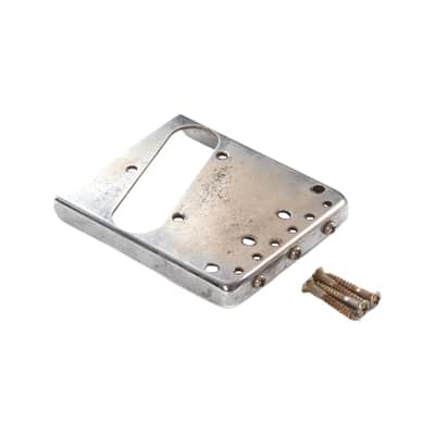 GuitarSlinger Tele Bridge Aged Brass Saddles Modern image 2