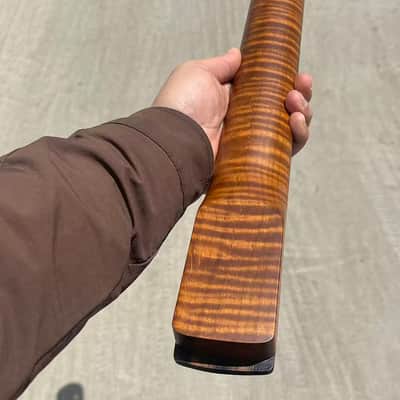 5a Striped Ebony Fretboard 22frets 5a Roasted flame Maple guitar neck Radius 12inch Round stainless steel 22 frets Roasted flame Maple guitar neck Striped Ebony fingerboard 25.5inch hole 10mm Radius: 12 inches. image 6