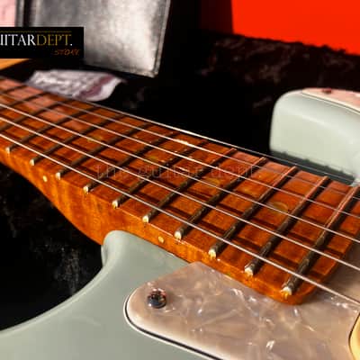 ♚MINT♚ FENDER Custom Shop CUSTOM Stratocaster ♚ TRANS SURF GREEN ♚AAA ROASTED NECK♚FAT 60's Handwounds !♚£5199 image 5