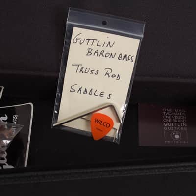 Guttlin Baron Bass Owned by Jeff Tweedy of Wilco Solid Body Electric Bass Guitar (2024), ser. #225, original black tolex hard shell case. image 14