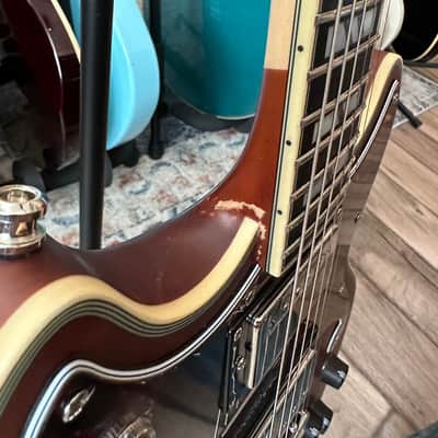 D'Angelico Deluxe Brighton - Matte Walnut with Tortoise Pickguard image 3