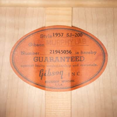 Gibson Custom Shop 1957 SJ-200 Murphy Lab Light Aged Acoustic Guitar - Dark Natural with Hardshell Case image 22