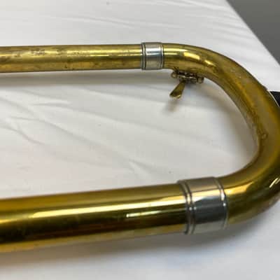 Bach 42BO Stradivarius Series Tenor Trombone with Open Wrap F Attachment Standard Rotor Valve 2010s - Clear Lacquered Brass image 4