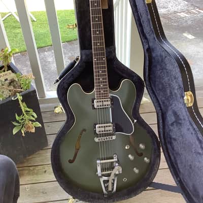 Gibson ES-335 Custom Shop Chris Cornell Tribute — Limited Edition 2018-19 - Matte Olive Drab Green satin nitro finish image 2