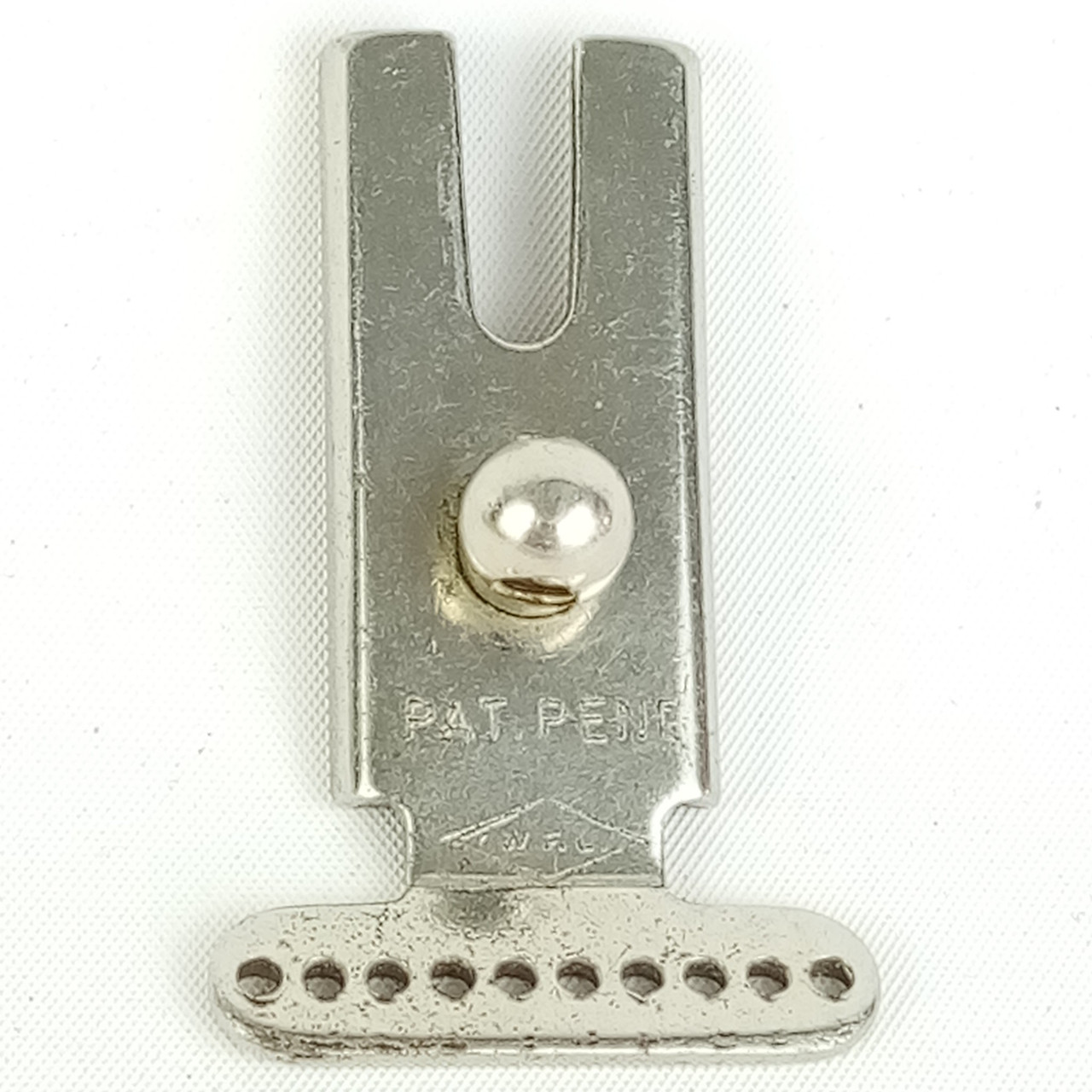 WFL Ludwig Zephyr P83 1st Gen 40s Snare Drum Strainer Throw-Off Slider Wire Hole — main photograph