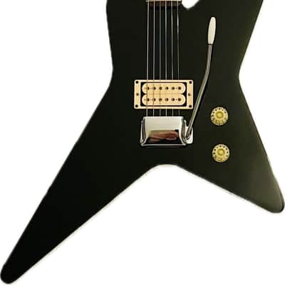 Bradley By Fujigen-Gakki Star Shaped 24 3/4” Scale Mahogany Body 1980’s - Gloss Black image 2