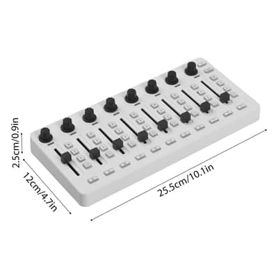 MIDI Controlle Midi Mixer Midi Foot Controller USB MIDI Controller Mixer with 43 Buttons 8 Knobs 8 Push Buttons BT Connection Battery/Type-C Power Supply Mini Midi Keyboard image 7