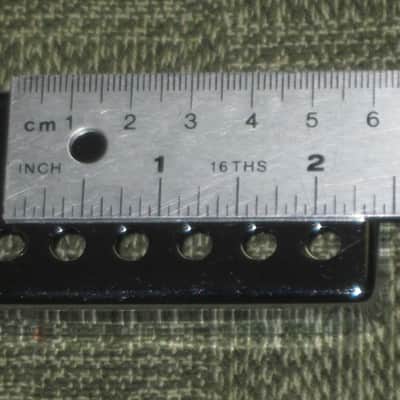 used (light medium relic'd) genuine Gibson PRPC-015 Chrome Bridge Humbucker Cover - BRIDGE pole spacing: 52mm -- 2 and 1/16 inch image 7