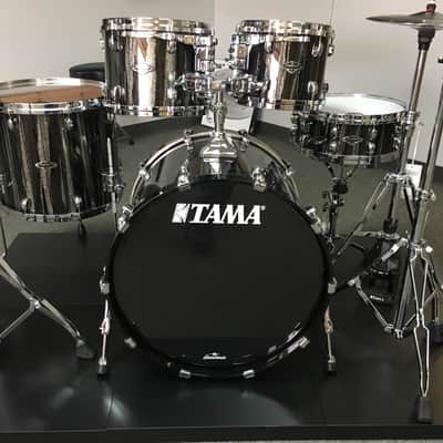Tama Starclassic Performer B/B Black Clouds Silver Linings 4 piece shell kit w/ matching snare image 8