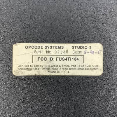 Opcode Systems Studio 3 Rack-mount MIDI Interface and Synchronizer 1990s MIU TGHM image 10