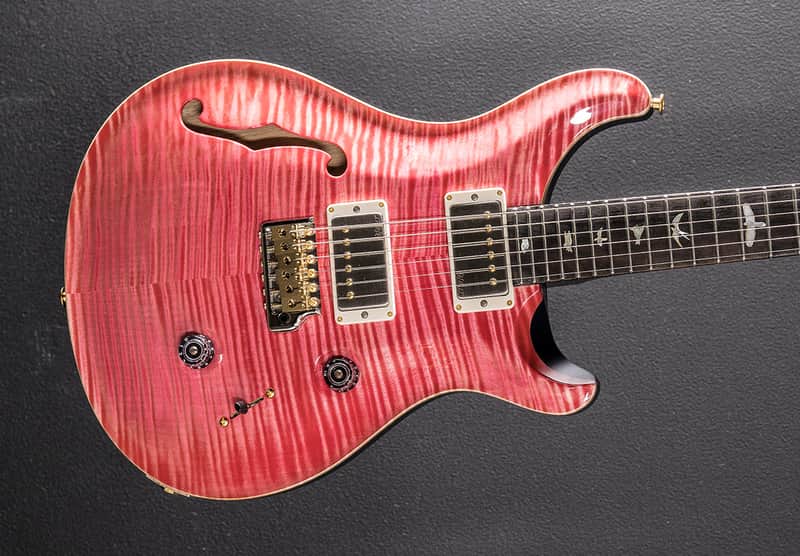 Paul Reed Smith Custom 24 Semi-Hollow Wood Library Limited - Bonnie Pink w/Korina image 1