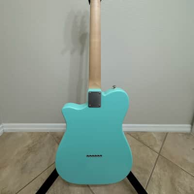 Houston Custom Guitars HCG Standard 3L Thinline T-style Guitar 2020's - Blue-Green image 5