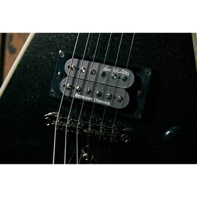 Epiphone Dave Mustaine Signature Flying V Custom Guitar w/ Seymour Duncan Pickups - Black Metallic image 11