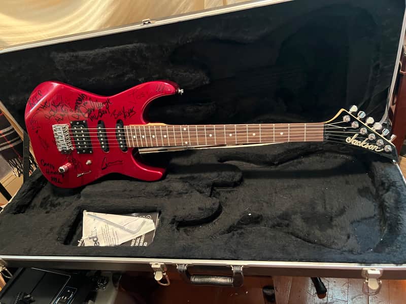 jackson electric guitar  candy apple red image 1