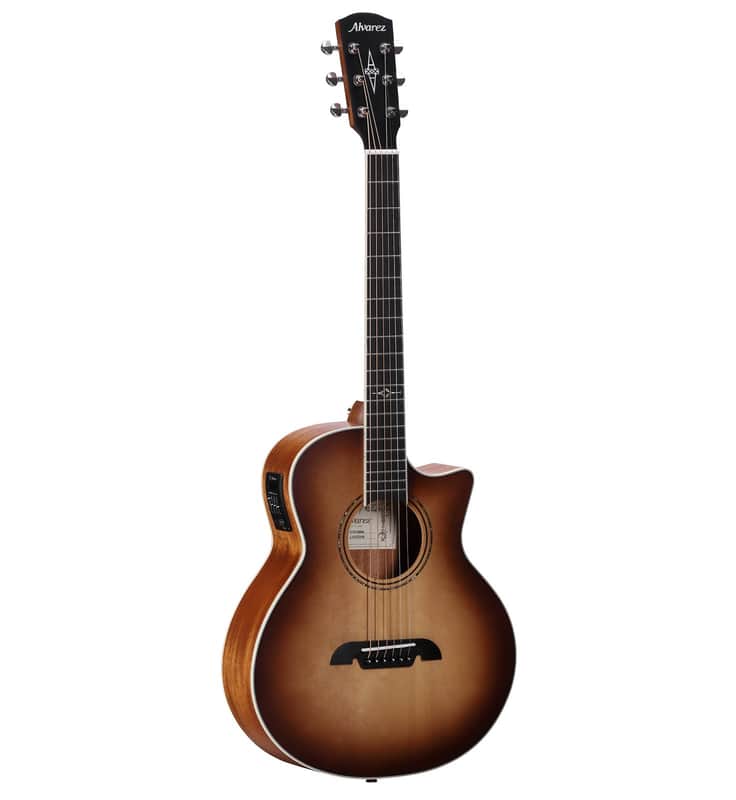Alvarez LJ2CESHB Artist Little Jumbo Travel Guitar with Deluxe Gigbag image 1