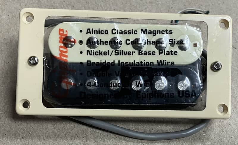 Epiphone ACPNHZCN-4, Humbucking pickup, Zebra, w/pickup ring, neck image 1