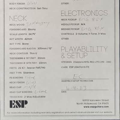 ESP USA Eclipse Black Sparkle image 8
