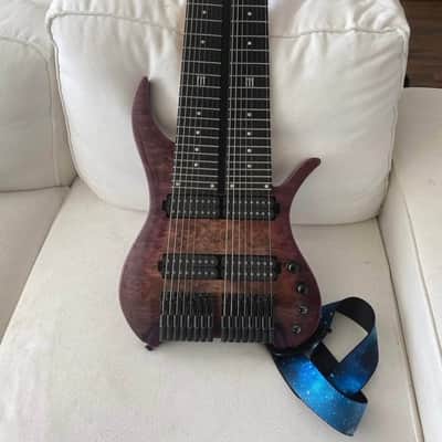 FM Guitars 16-String Double Neck McRocklin Purple Galaxy 8+8 NAMM Edition image 1