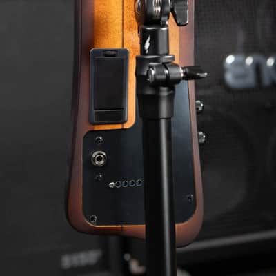 Ibanez Bass Workshop UB804 4-String Electric Upright Bass - Mahogany Oil Burst with Gig Bag image 13