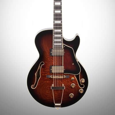 Ibanez Artcore Expressionist AG95QA Hollowbody Electric Guitar, Dark Brown Sunburst image 2