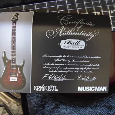 Ernie Ball Music Man JP12 BFR 7-string, OHSC, 2012,  Great condition, John Petrucci signature guitar, Ball Family Reserve image 4