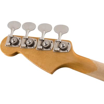 Fender Justin Meldal-Johnson Road Worn Mustang Electric Bass (with Gig Bag), Daphne Blue image 8
