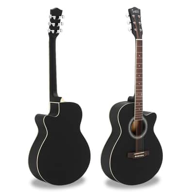 Glarry 40 Inch Cutaway Auditorium Acoustic Guitar - Black image 7