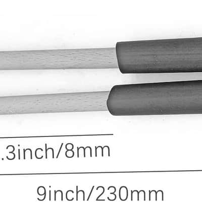 1 Pair 9 Inch Rubber Xylophone Sticks Tongue Drum Mallets Percussion Sticks Hammer for Glockenspiel, Xylophone, Chime, Woodblock, and Bells (Black) image 2