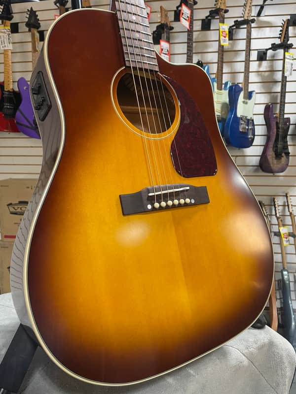 Epiphone Inspired by Gibson J-45 Standard EC Acoustic-Electric Guitar - Honeyburst w/Gig Bag & PLEK*D #390 image 1