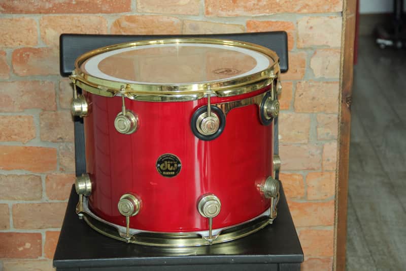 DW Collector's 14x11 rack tom brass hardware image 1