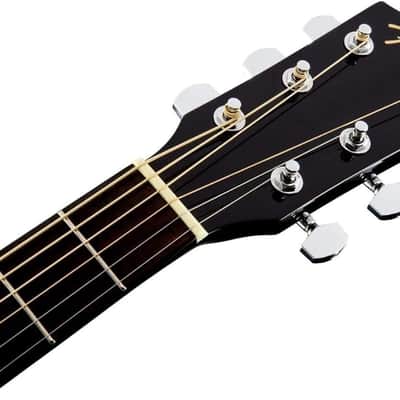 Fender CD-60SCE Dreadnought Cutaway Acoustic Electric Guitar, with 2-Year Warranty, Fishman Pickup and Preamp System, Black image 6