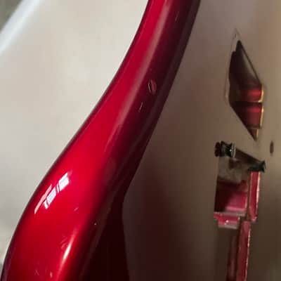1980's Made in Japan Kramer F-1000 Candy Apple Red Single Pickup Guitar Body Floyd Ready image 15