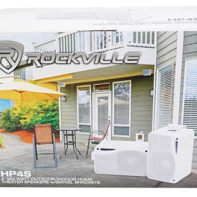 Pair Rockville HP4S 4" Outdoor/ Indoor Home Theater Speakers w/ Swivel Bracket image 8