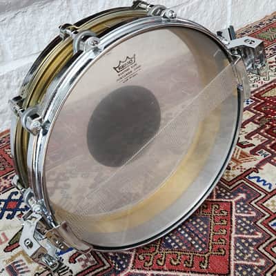 STUDIO SALE! Pearl B914-P (14x3.5) Brass Piccolo Free Floating Snare 1987 Taiwan image 10