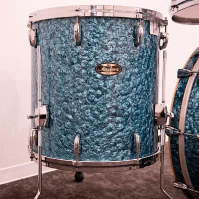 Pearl Masters Maple/Gum Drum Kit #736 Turquoise 22" 10" 12" 16" image 7