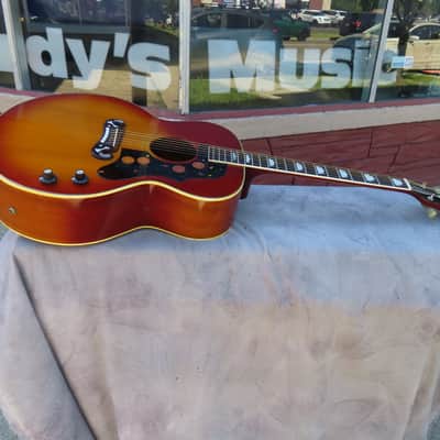 IBANEZ CONCORD 1975 SUNBURST 698-E J-200 JUMBO LAWSUIT PLAYER! image 1