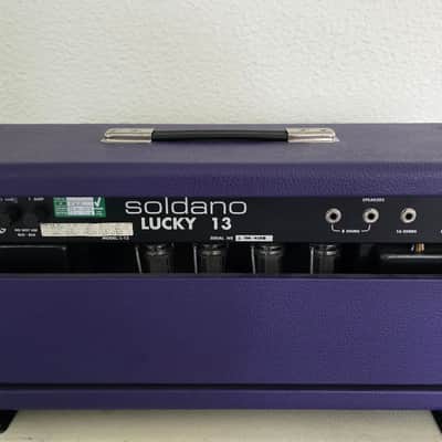 Soldano Lucky 13 100 Watt Guitar Amplifier Head Purple! Two amps in One: Fender Twin and Marshall JMP! Post-SLO 100w Amp RARE image 8