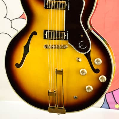 Epiphone Sheraton Frequensator Semi-hollowbody Electric Guitar - Vintage Sunburst, Gig Bag image 8