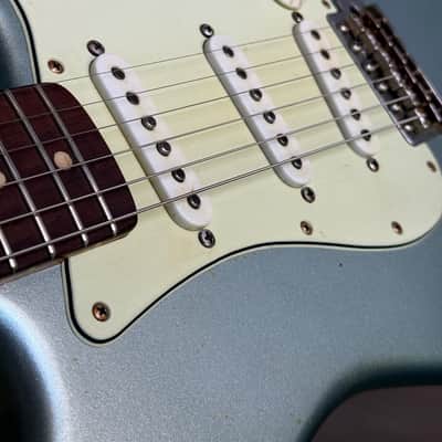 Mario Martin Model S Strat Guitar (Brazilian Rosewood Fretboard) 2023 - Firemist Silver Relic image 11