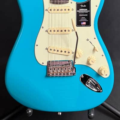 Fender American Professional II Stratocaster Electric Guitar Miami Blue w/ OHSC image 1