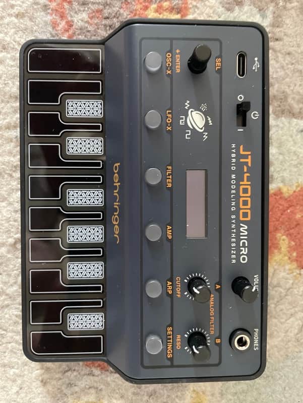 Behringer JT-4000 Micro 4-Voice Hybrid Modeling Synthesizer 2023 - Present - Blue / Black image 1