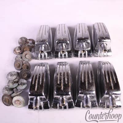 *Ludwig 8x Bass/Floor Tom Drum Lugs Large Classic Chrome Vintage 60s Tension Lug image 1