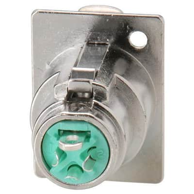 Brand New Switchcraft D3F 3-Pin Mic XLR Chassis Mount Connector Nickel Finish image 2