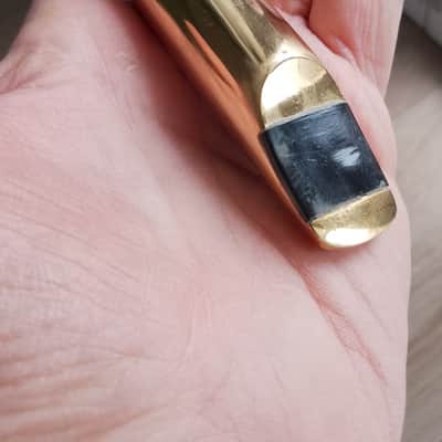 Rare Berg Larsen Scoop Bill 100/2 facing (offset) Gold 24K tenor saxophone mouthpiece. image 6