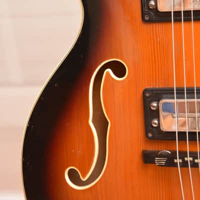 Höfner 4572 Verythin – 1969 German Vintage Thinline Archtop Guitar / Gitarre image 10