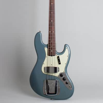 Fender  Jazz Bass Solid Body Electric Bass Guitar (1964/5), ser. #L24522, molded black plastic hard shell case. image 1