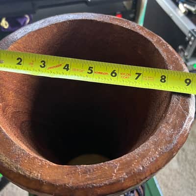 Iroko wood from Ivory Coast Djembe Drum and Remo Case 12”head 7” port Remo case included - Natural image 9